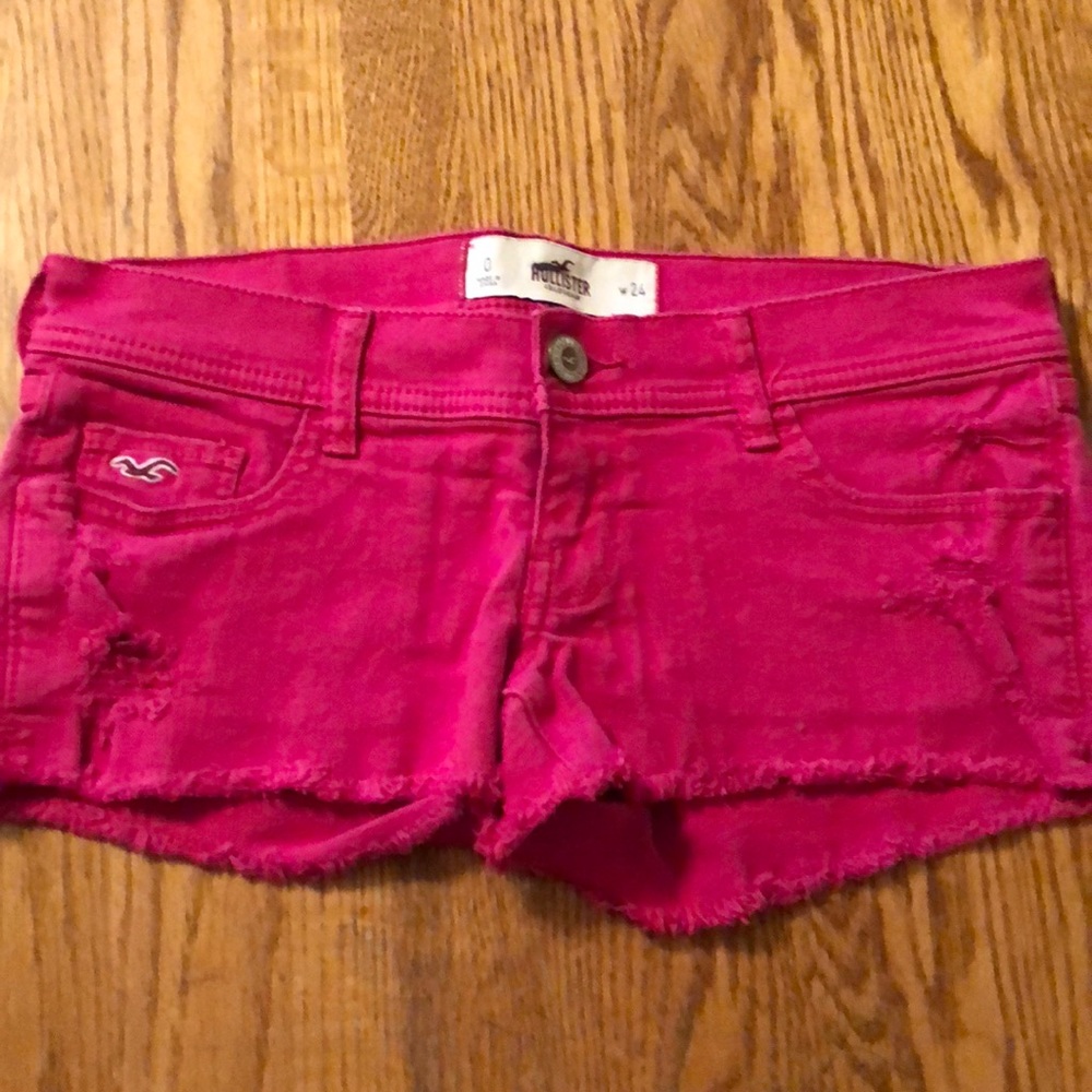 Hollister ripped jean shorts